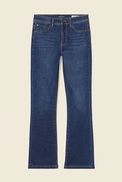 Jeans bootcut denim brut femme