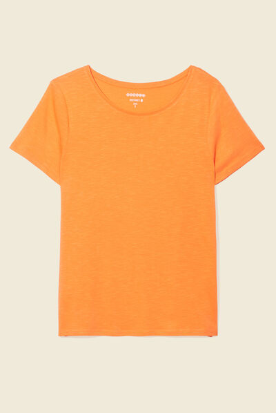 T-shirt éco-responsable orange femme