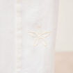 Jeans barrel taille haute 7/8&egrave;me denim blanc femme