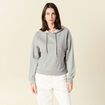 Sweat à capuche gris femme