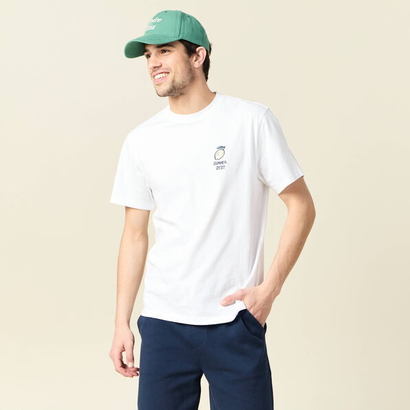 T-shirt manches courtes blanc homme