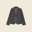 Gilet manches longues gris femme