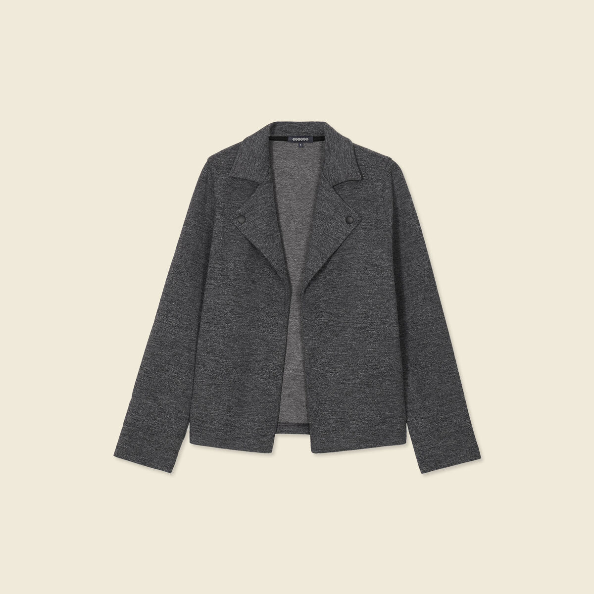 Gilet manches longues gris femme