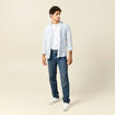Jeans large longueur 32 en coton bleu homme