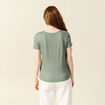 T-shirt éco-responsable vert kaki femme