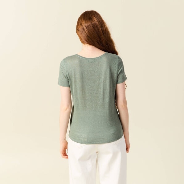 t shirt eco responsable vert kaki femme T-shirt éco-responsable vert kaki femme