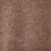Pull droit col rond manches longues marron femme