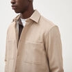 Surchemise droite col am&eacute;ricain beige homme