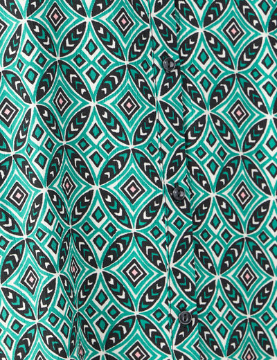 Robe courte &eacute;vas&eacute;e manches longues vert femme