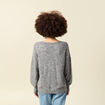 Gilet manches longues col v gris clair femme