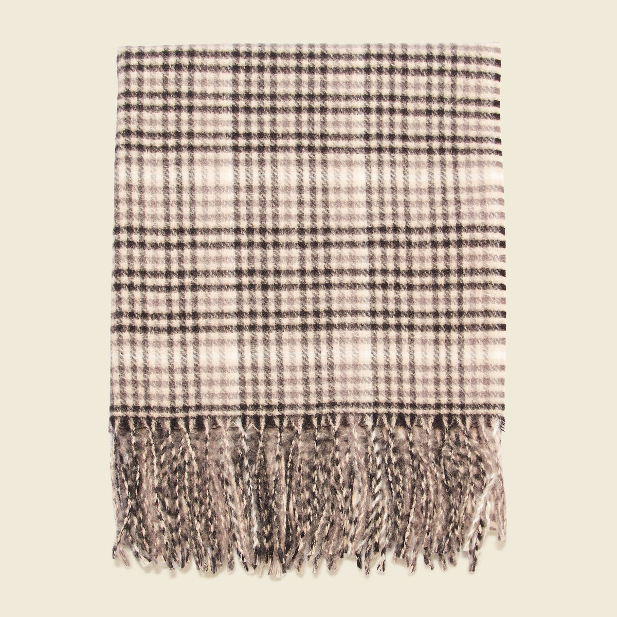 Écharpe à franges gris foncé homme