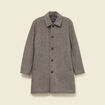 Manteau droit long col classique beige homme
