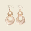 Boucles d'oreilles pendantes couleur or femme