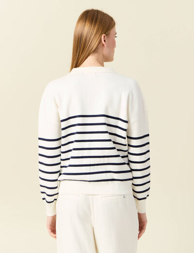 Pull éco-responsable ecru femme