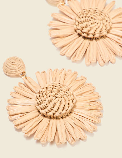 Boucles d'oreilles pendantes sable femme