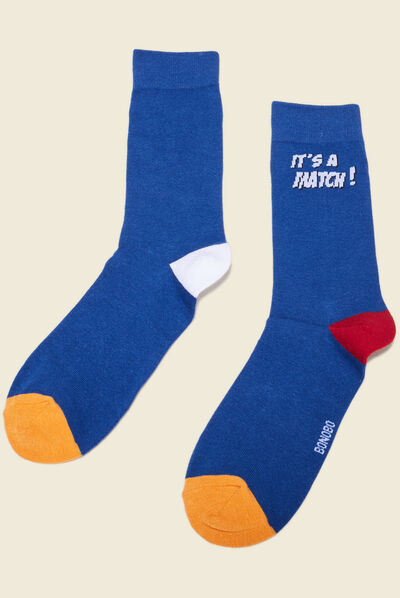 Chaussettes bleu homme