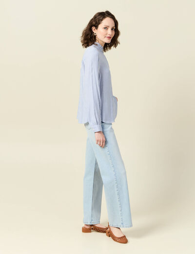Blouse manches longues ecru femme