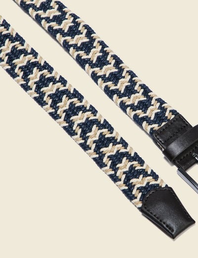 Ceinture tressée multicolore homme