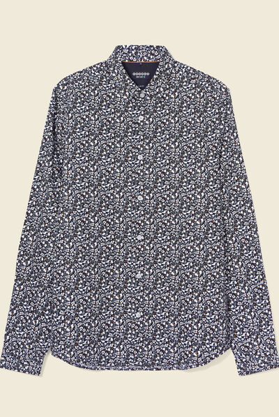 Chemise éco-responsable bleu marine homme