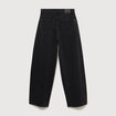 Jeans loose en coton denim gris femme