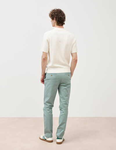 Polo manches courtes ecru homme