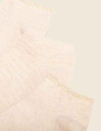 Lot 3 paires chaussettes creme femme