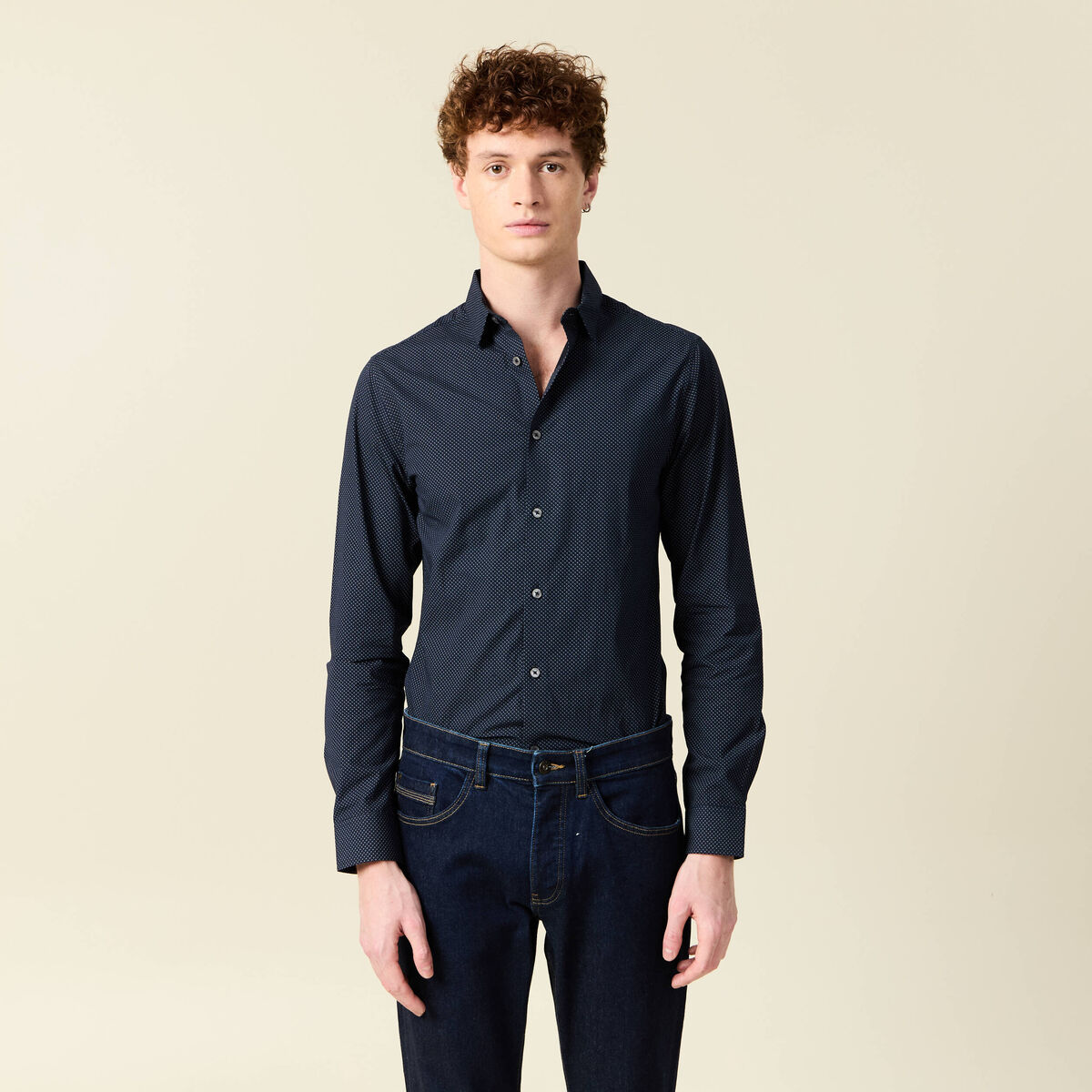 Chemise bleu marine homme