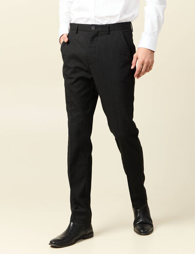 Pantalon chino straight noir homme