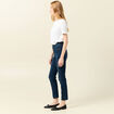 Jeans slim taille haute 7/8ème denim brut femme