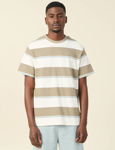 T-shirt manches courtes vert kaki homme