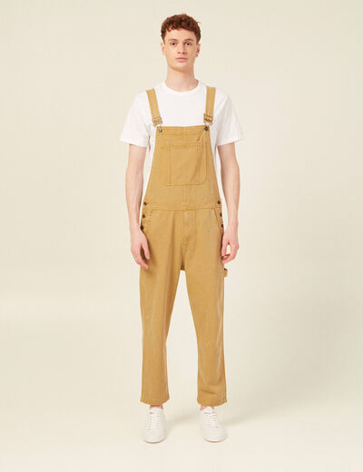 Salopette large beige homme