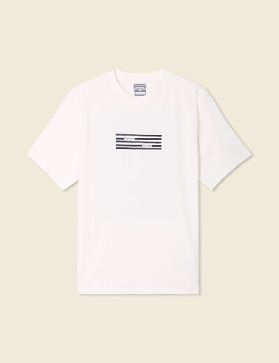 T-shirt manches courtes ecru homme
