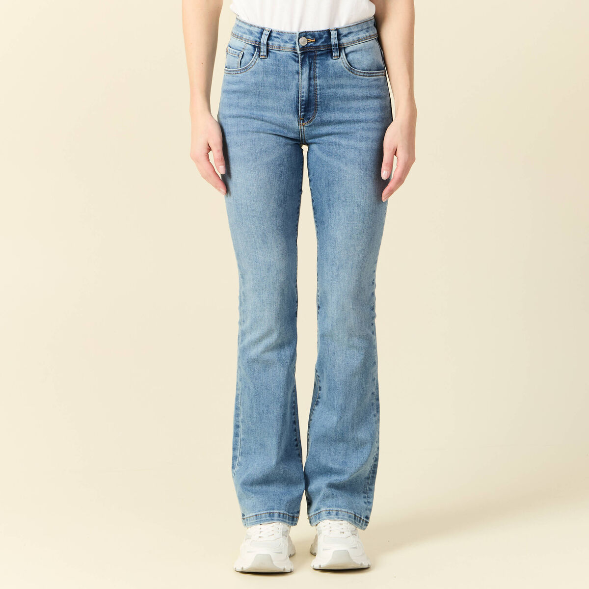 Jeans bootcut denim used femme