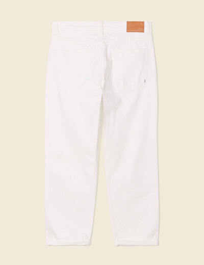 Jeans relaxed 5 poches denim blanc homme
