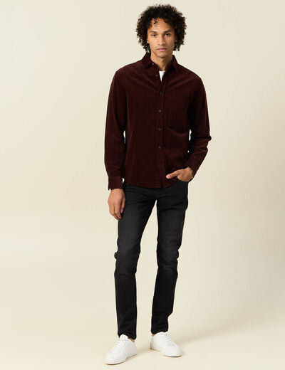 Jeans slim 5 poches denim snow noir homme