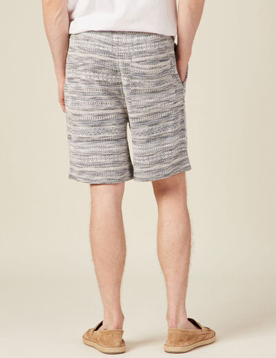 Bermuda droit taille élastique vert canard homme
