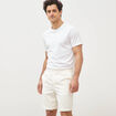 Bermuda en velours ecru homme