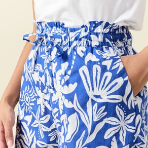 short droite taille haute bleu femme Short droite taille haute bleu femme