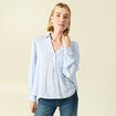 Blouse manches longues bleu femme
