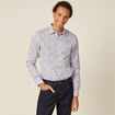 Chemise en coton manches longues blanc homme