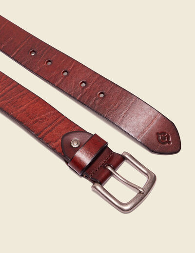 Ceinture en cuir marron homme