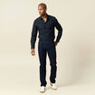 Chemise en coton manches longues bleu marine homme