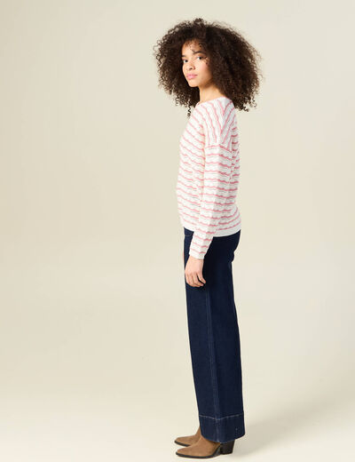 Pull éco-responsable rouge femme