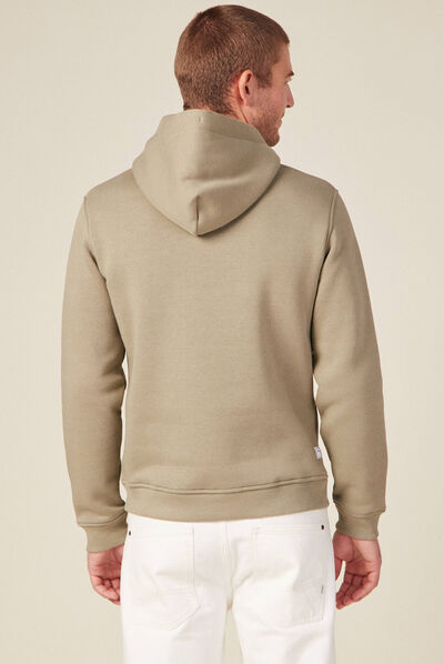 Sweat manches longues vert kaki homme
