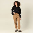 Sweat manches longues brodé noir femme