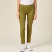 Pantalon slim 7/8ème vert kaki femme