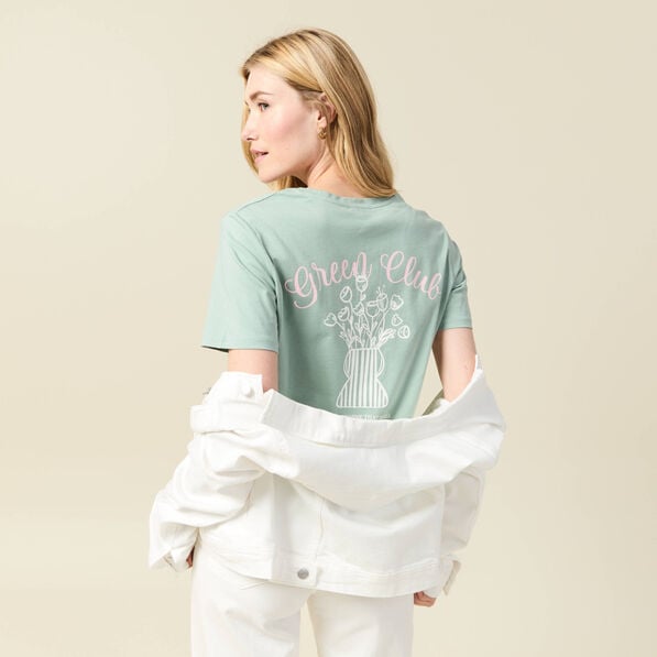 T-shirt manches courtes vert pastel femme