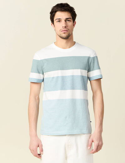 T-shirt manches courtes bleu pétrole homme