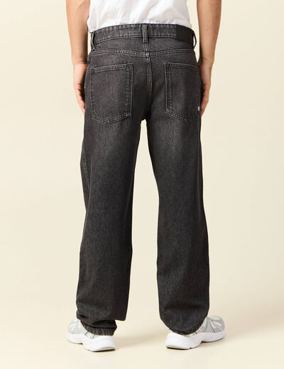 Jeans large relaxed denim snow noir homme