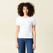 T-shirt ajusté court manches courtes blanc femme
